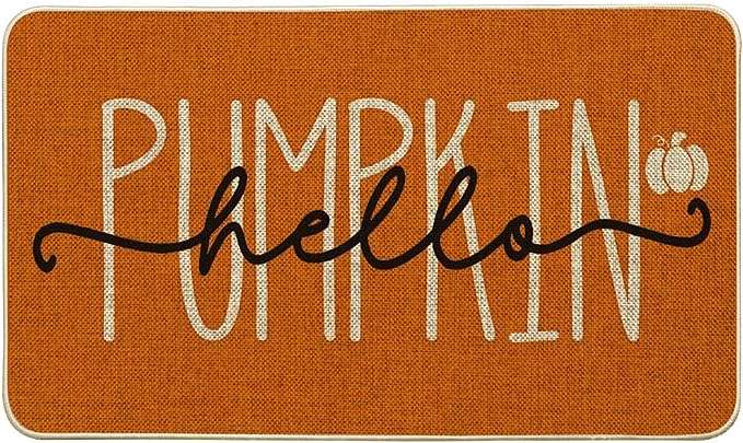 hellp pumpking fall rug