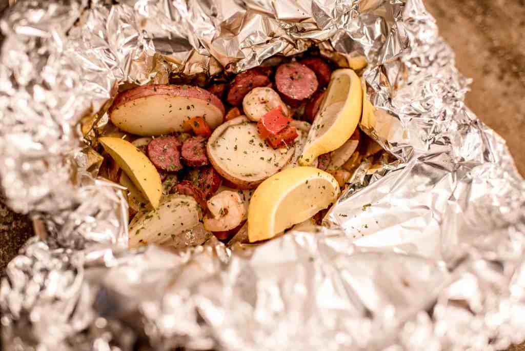 Easy Foil Packet Shrimp & Sausage Recipe