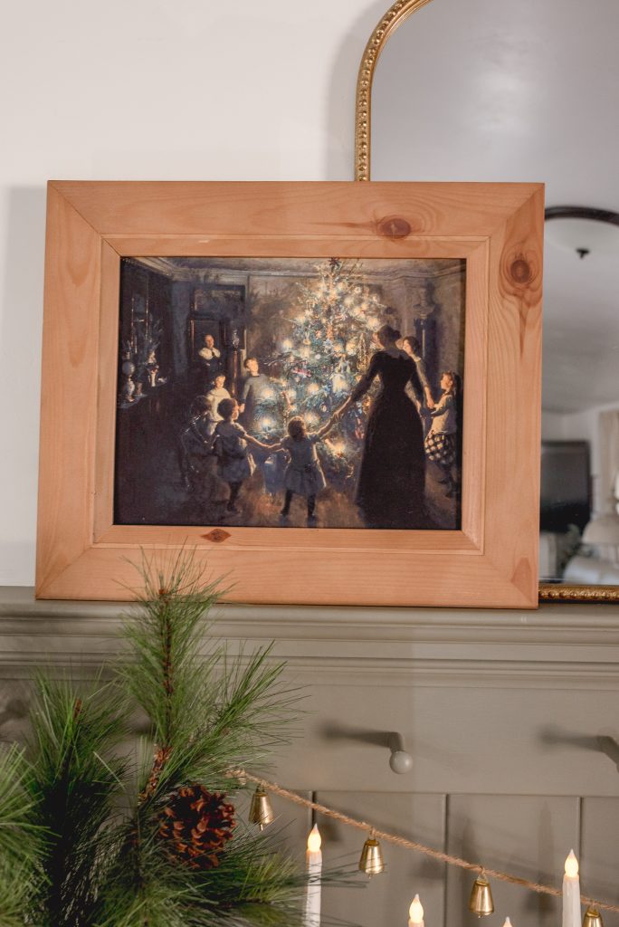 free christmas art prints in wood frame