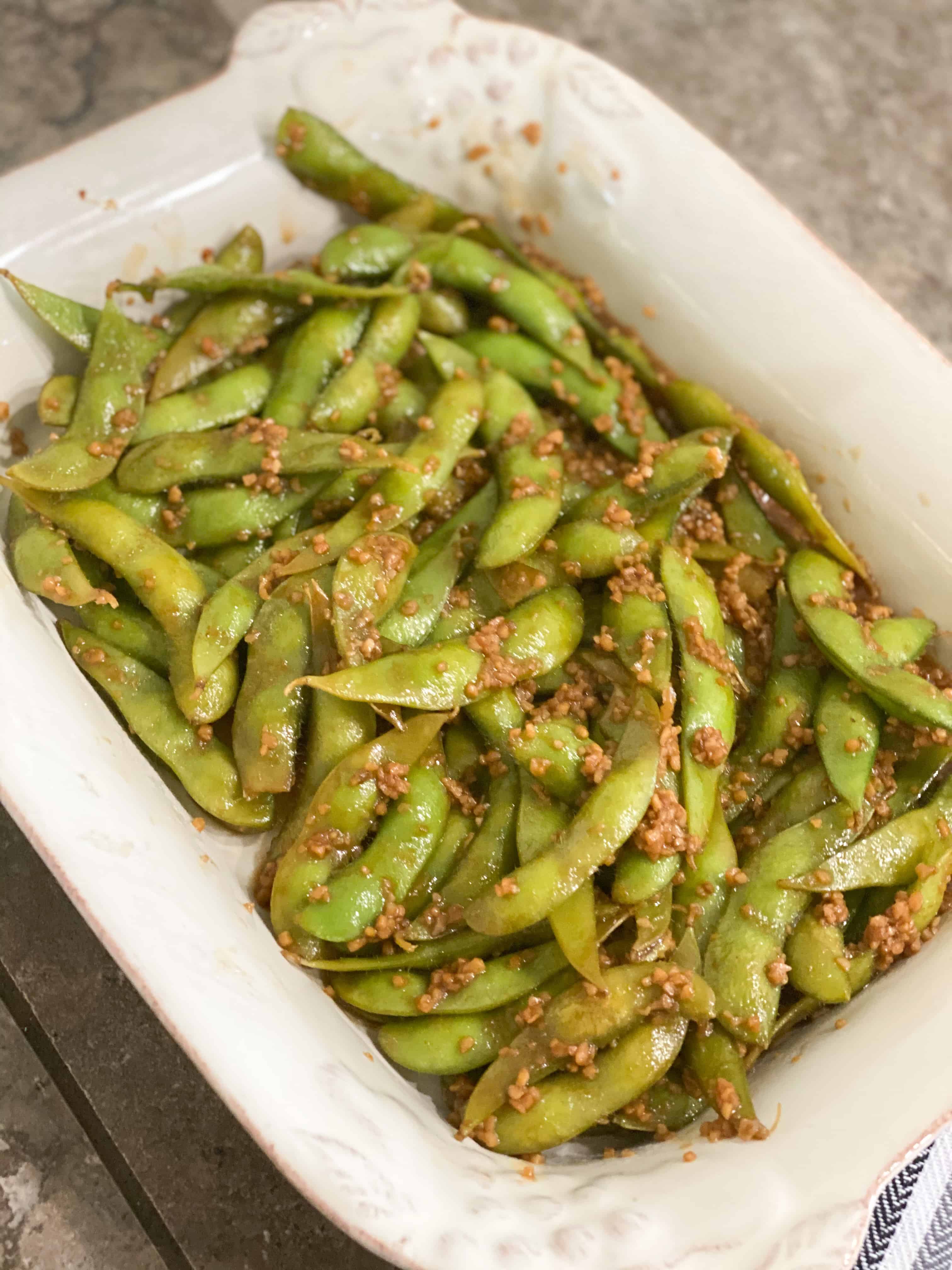 homemade garlic edamame recipe