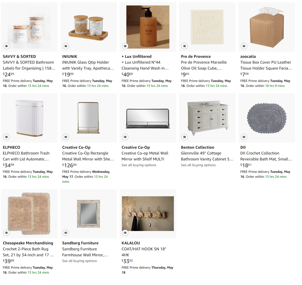 amazon home finds storefront lists