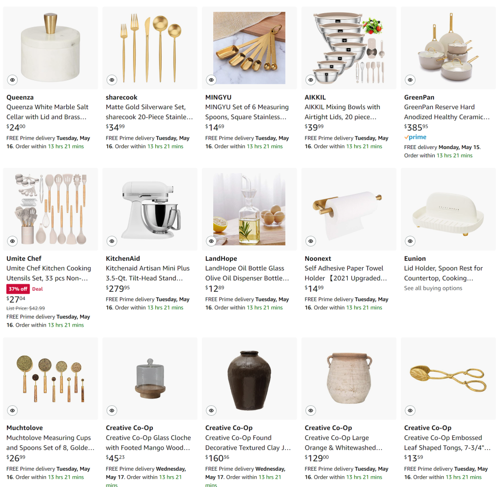 amazon home finds storefront lists